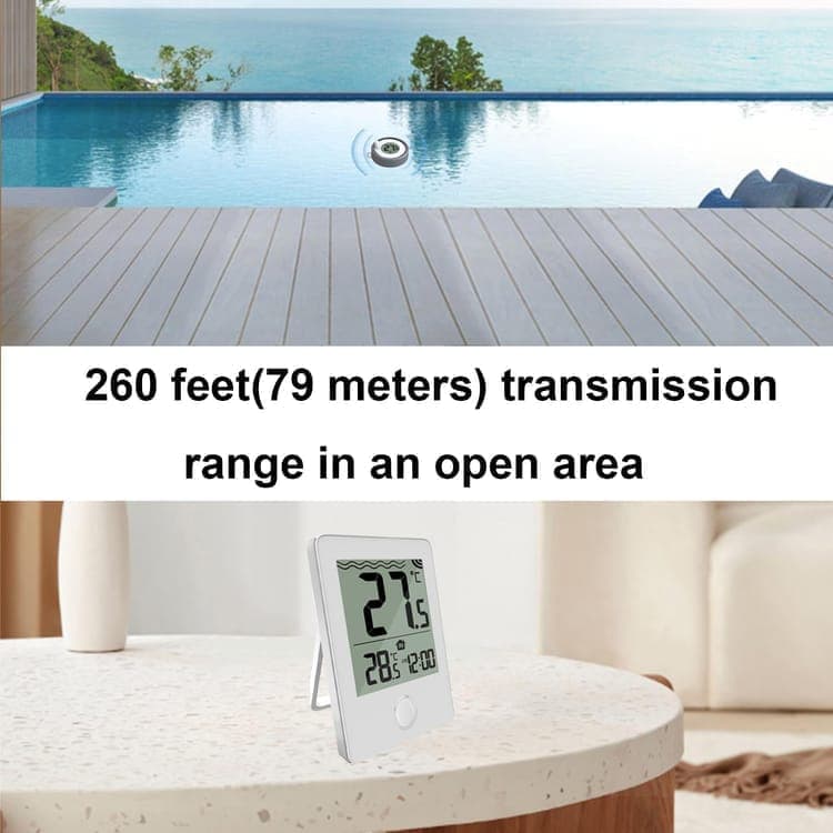 Floating Pool Thermometer Wireless with LED Display IPX8 Water Resistant, for Pool and Spa