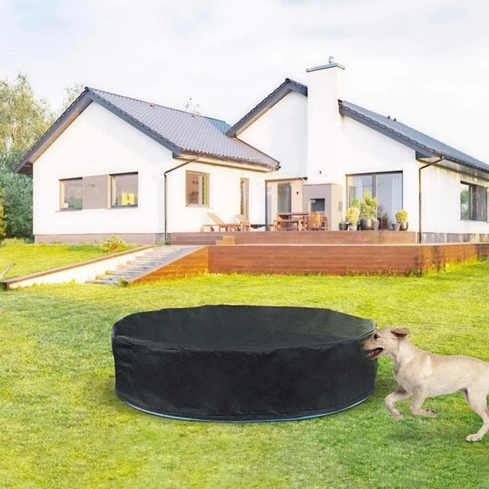 1 Round Pool Cover, 162x30cm, for Children, Sandbox & Toys Protection, Sun Protection, Dog Pool Cover