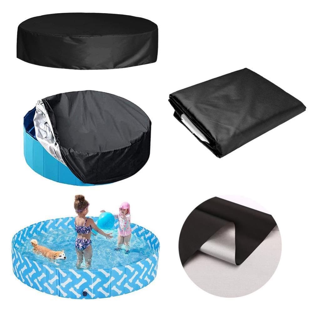 1 Round Pool Cover, 162x30cm, for Children, Sandbox & Toys Protection, Sun Protection, Dog Pool Cover