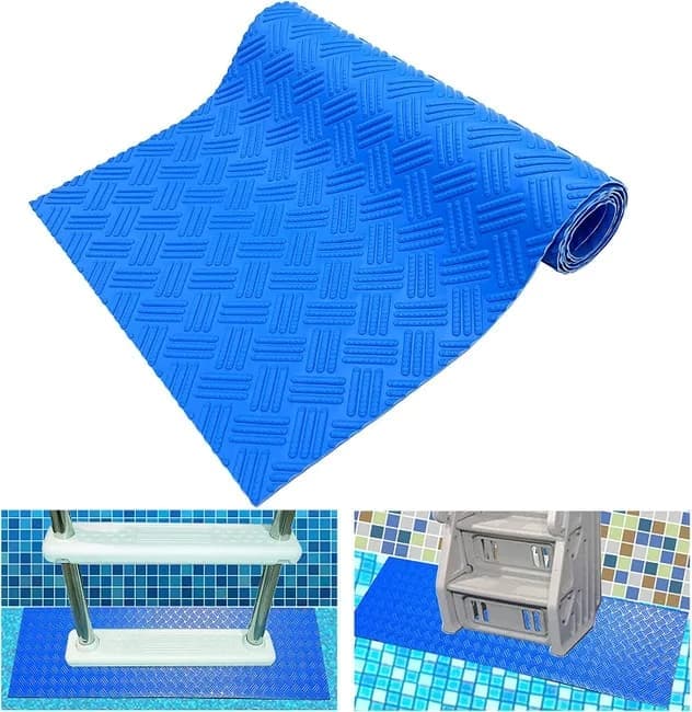 Non-Slip Pool Ladder Mat for Above-Ground Pools, Anti-Slip Protection, 60 x 23 cm