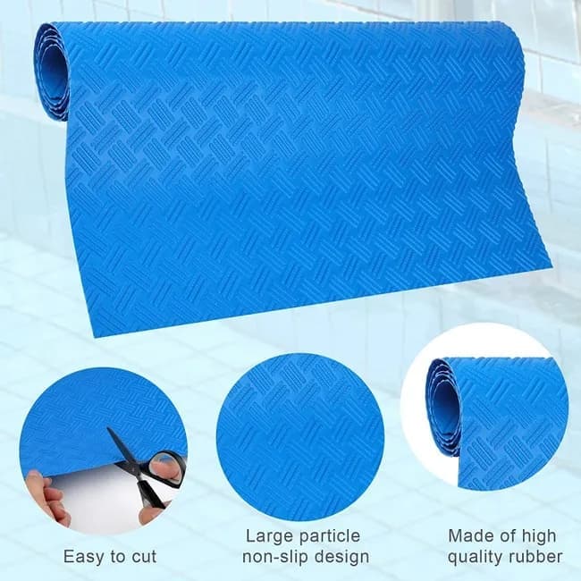 Non-Slip Pool Ladder Mat for Above-Ground Pools, 90 x 40 cm, Anti-Slip Protection with Non-Slip Pattern
