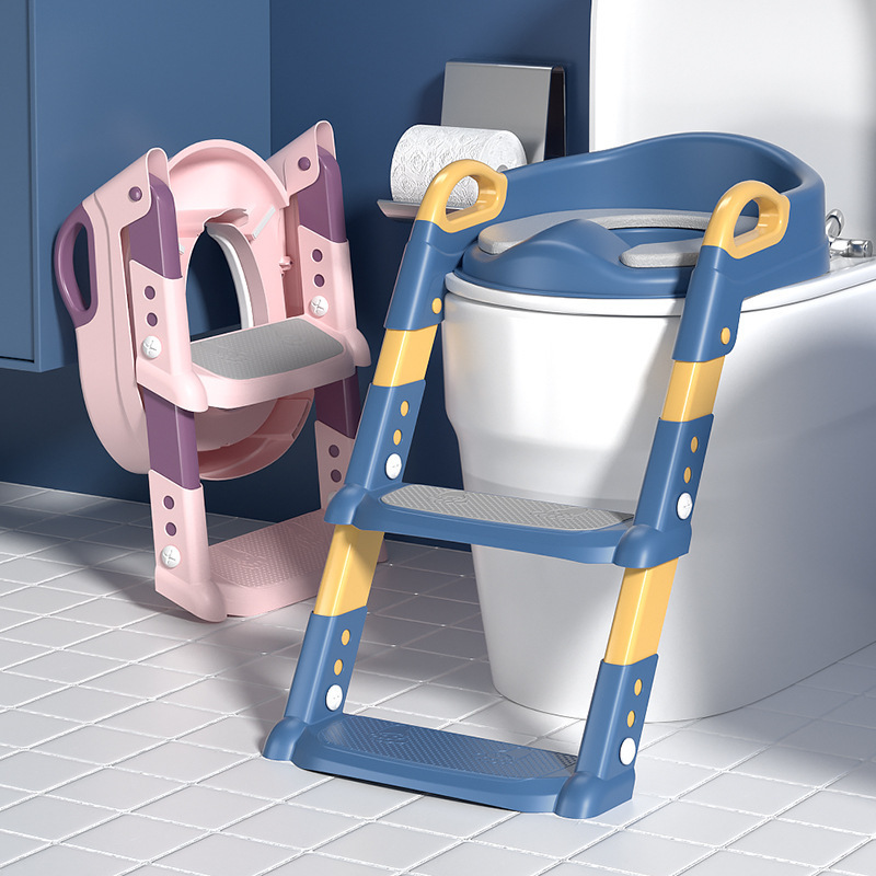NEW Potty Training Toilet With Step Stool Ladder & Soft Seat For Toddlers & Kids(White)