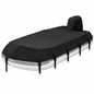 Trailerable 600D Oxford Pontoon Boat Cover with Integrated Attached Motor Hood, One‑Piece All‑In‑One Waterproof UV‑Resistant Boat Protector(29-32FT(1096*490cm))