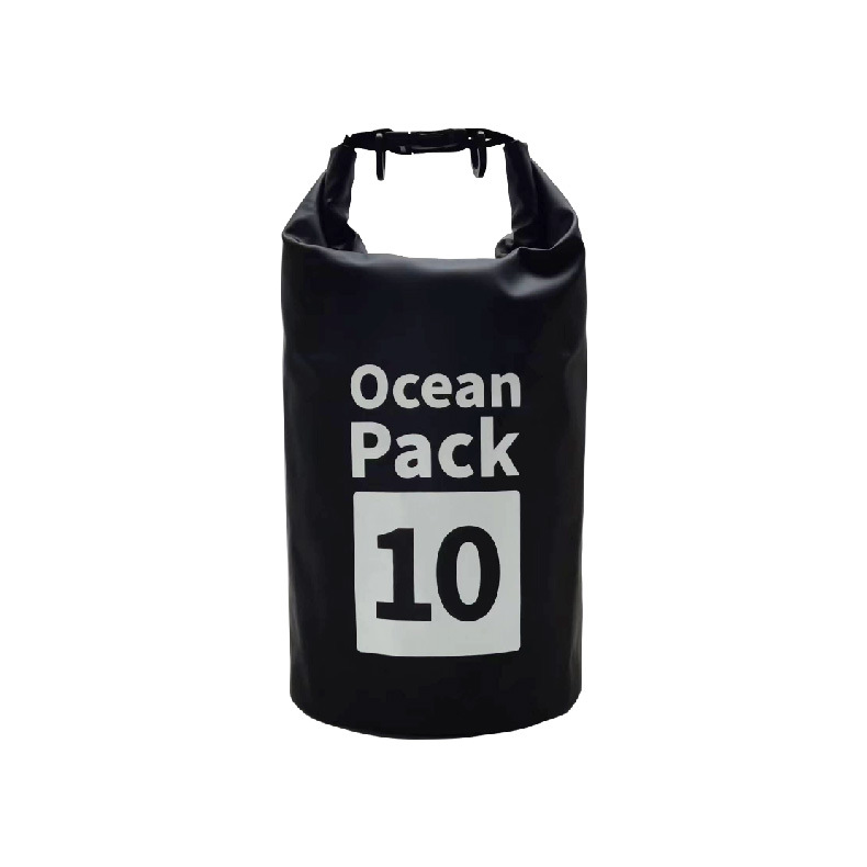 Ocean Pack Waterproof Dry Bag, 15L Double Shoulder Strap, 500D PVC Waterproof Sack for Kayaking, Swimming, Fishing, Camping, Outdoor Travel, Floating Dry Storage Bag(Black)