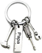 Keychain Dad The Handyman | Wrench Keychain I Key Holder II Love Dad I Father's Day Gift I Silver