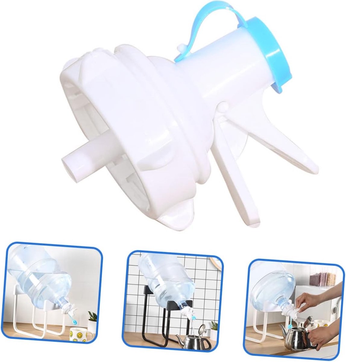 Water Dispenser - Jug Spout - Universal Water Pump for Water Bottles - Portable Bottled Water Dispenser - Drinking Water Bottle Dispenser Pump - Water Bottle Jug Dispenser Tap - For Home, Office, Outdoors - White - 2 Pieces