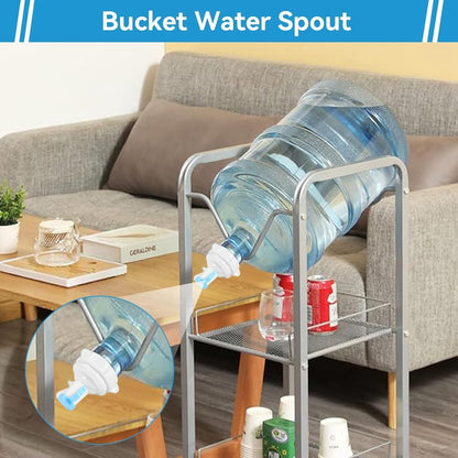 Water Dispenser - Jug Spout - Universal Water Pump for Water Bottles - Portable Bottled Water Dispenser - Drinking Water Bottle Dispenser Pump - Water Bottle Jug Dispenser Tap - For Home, Office, Outdoors - White - 2 Pieces