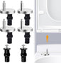 Toilet Seat Hinges - 4 Pieces - Toilet Seat Hinge Set - Universal Hinges for Toilet Seat - Toilet Seat Installation Mounting Kit - Stainless Steel - Adjustable - Easy to Install - Replacement Hinges for Toilet Seat - Hinge Replacement Set
