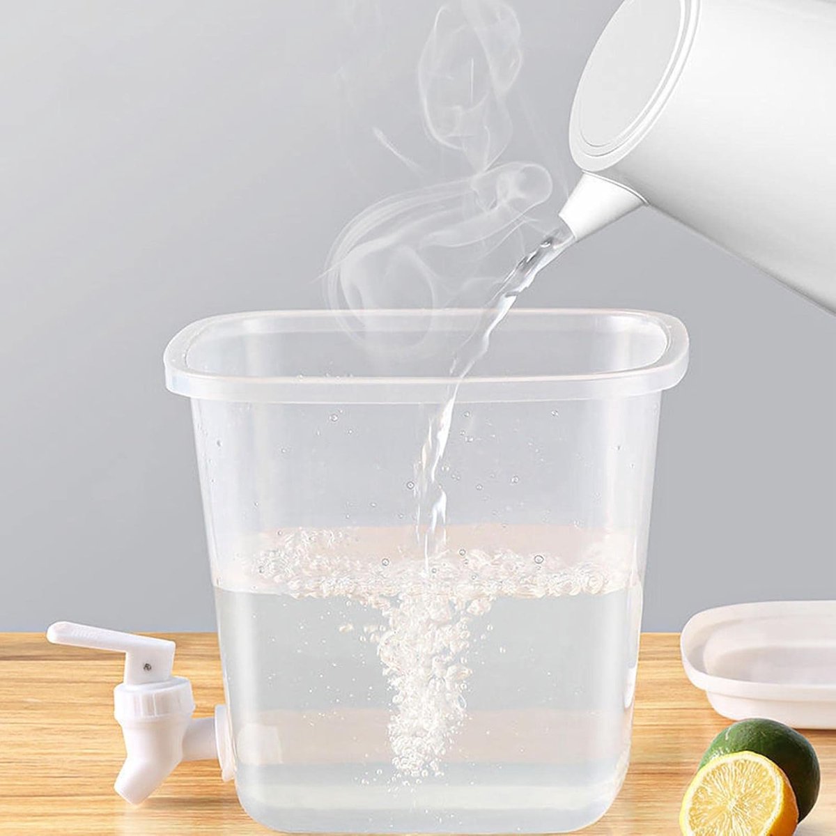 Water Dispenser - 3.5L Water Dispenser with Lid - Water Tap - Drink Bucket - Beverage Machine with Tap - Lemonade Dispensers - Lemonade Tap - Plastic Juice Dispenser - Beverage Dispensers - Juice Dispenser - Lemonade Juice Party Cocktail Cold Water Jug