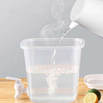 Water Dispenser - 3.5L Water Dispenser with Lid - Water Tap - Drink Bucket - Beverage Machine with Tap - Lemonade Dispensers - Lemonade Tap - Plastic Juice Dispenser - Beverage Dispensers - Juice Dispenser - Lemonade Juice Party Cocktail Cold Water Jug