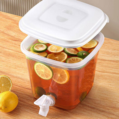 Water Dispenser - 3.5L Water Dispenser with Lid - Water Tap - Drink Bucket - Beverage Machine with Tap - Lemonade Dispensers - Lemonade Tap - Plastic Juice Dispenser - Beverage Dispensers - Juice Dispenser - Lemonade Juice Party Cocktail Cold Water Jug