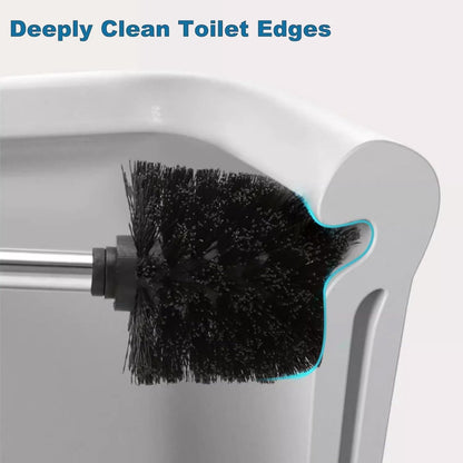 2 pieces - Toilet brush - Stainless steel toilet brush - With screw head - WC brush - Toilet brush - With handle - Stainless steel handle - Universal - Replacement toilet brushes - The brush heads are individually replaceable - Black