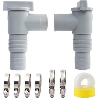 Pool Shutoff Valve 32mm Hose Connection 2-Pack Double Split Pool Maintenance Valve