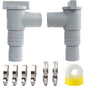 Pool Shutoff Valve 32mm Hose Connection 2-Pack Double Split Pool Maintenance Valve