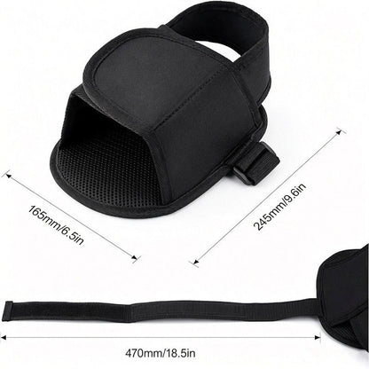 2PCS Wheelchair Shoe Holders, Oxford Wheelchair Anti-Fall Restraint Shoes Support with Fixed Straps for Elderly Patient Recovery
