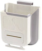 Waste Bin - Hanging Waste Bin - Foldable Waste Bin - Capacity: 7 Liters - Space-Saving Design - Suitable for Kitchens, Cabinet Doors, Bathrooms, Campers, Cars and Camping (Gray)