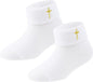 1 pair of baby socks - white cotton socks, suitable for both boys and girls - white - suitable for babies from 0-12 months