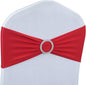 Chair Covers - Pack of 5 - Christmas Chair Covers - Party Chair Covers - Premium Elastic Chair Cover Straps - Buckle Slider - Universal Elastic Chair Straps - Wedding - Ceremony - Banquet Decoration - Red