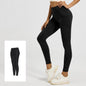 Slim Fit Sports Pants - High Rise Yoga Pants with Side Pockets - Soft and Stretchy Blended Fabric, Breathable and Comfortable - Skinny Fit with Elastic Waist - Suitable for Yoga, Fitness, Walking and Daily Use (Black, Size XL)