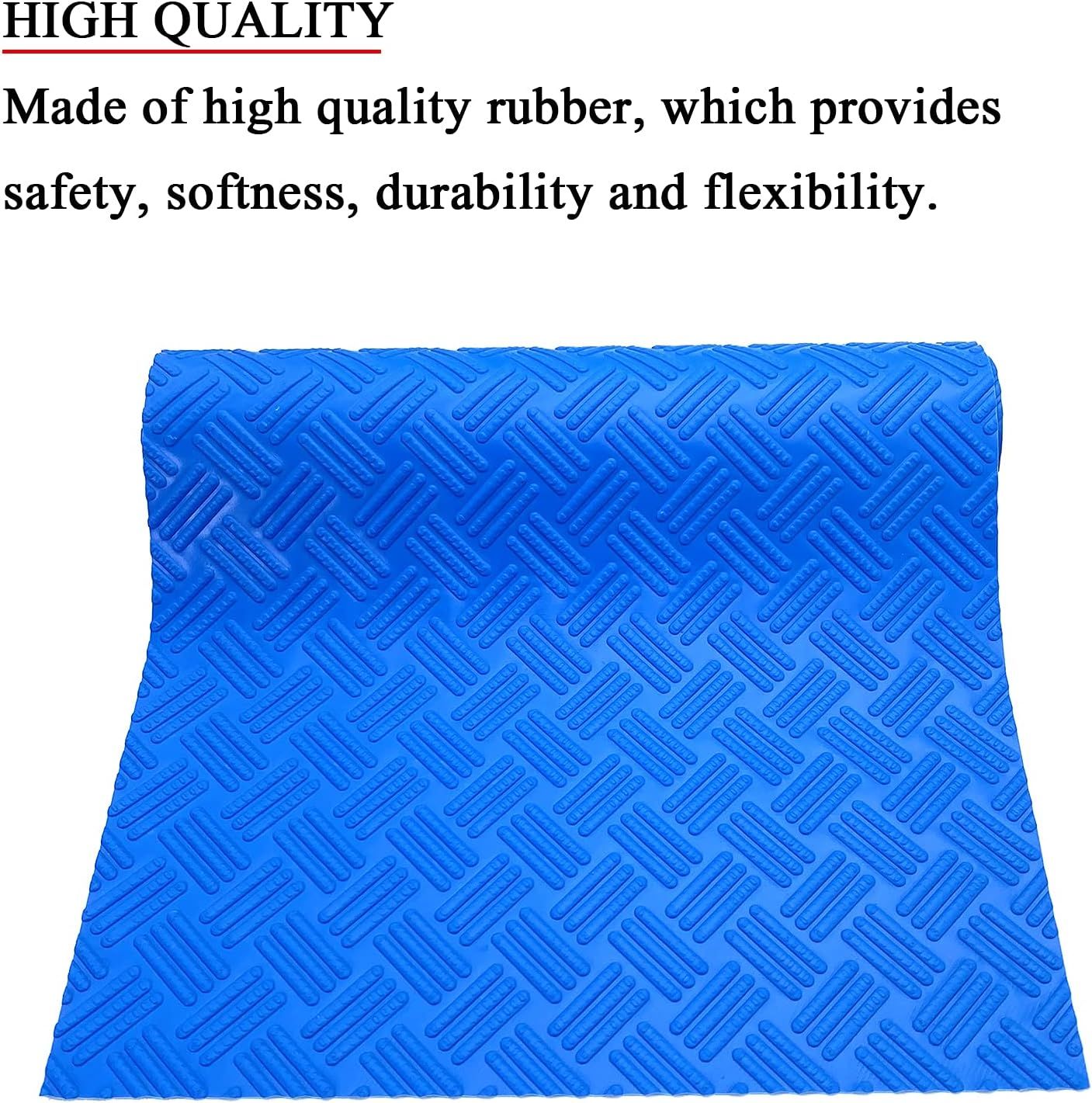 Swimming Pool Ladder Mat, Non-Slip Protective Step Pad for Above-Ground Pool Ladders with Textured Grip Surface, Blue, 152 x 23 cm