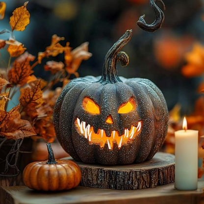 32 Pack Halloween Pumpkin Teeth Decorations, Plastic Fake Teeth Pumpkin Fang Decorating Kit, Horror Theme Party Decorations Carving Accessories, White