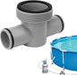P61408 Three-Way Pool Hose Connector, Replacement T-Joint with O-Rings for Bestway, Coleman and Intex Filter Pumps, 1.5 inch to 1.25 inch
