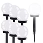 6 Pack Solar Powered Garden Stake Lights with Automatic Dusk to Dawn Sensor, IP44 Weatherproof Path Lighting, Cool White, 35 cm
