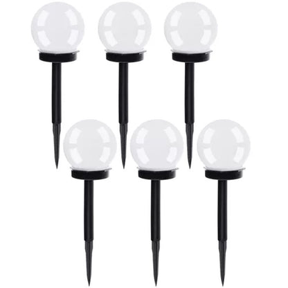 6 Pack Solar Powered Garden Stake Lights with Automatic Dusk to Dawn Sensor, IP44 Weatherproof Path Lighting, Cool White, 35 cm