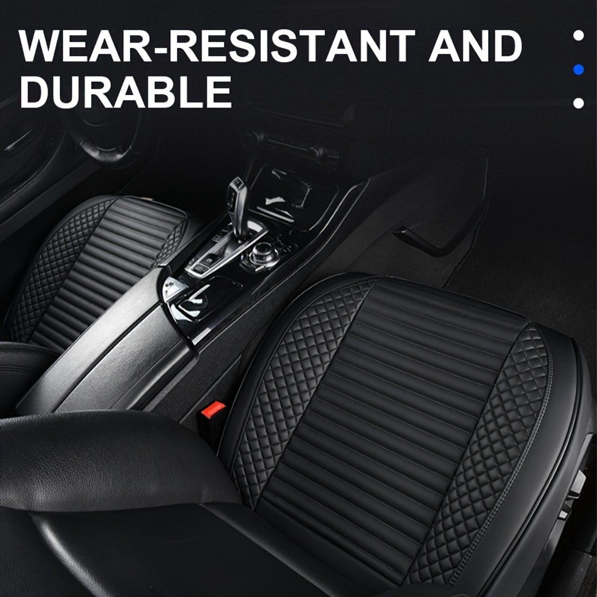 Front Seat cover, Nappa Leather Seat Cushion, Universal Car Seat Protector, Car Seat Cushion, Car Cushion, Black