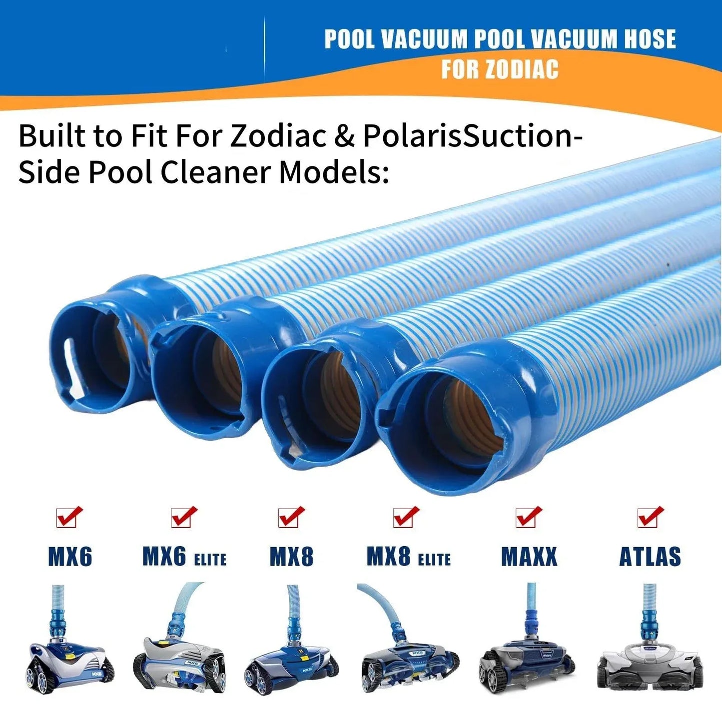 5 Pieces Fit For Mx6 Mx8 Pool Cleaner Lock Hose Replacement Kit Pool Cleaner Hose, for Maintenance and Replacement Use