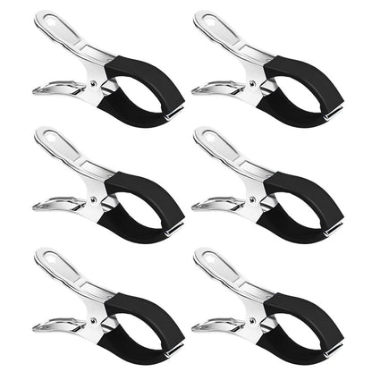 6 Pieces Windproof Pool Cover Clips For Above Ground And Hard Edged Pools, for Practical Home, Travel and Everyday Use, Black