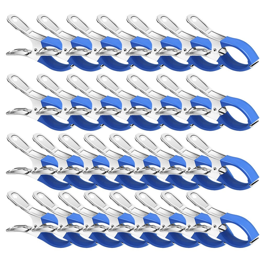 30 Pieces Windproof Pool Cover Clips For Above Ground And Hard Edged Pools, for Practical Home, Travel and Everyday Use, Blue