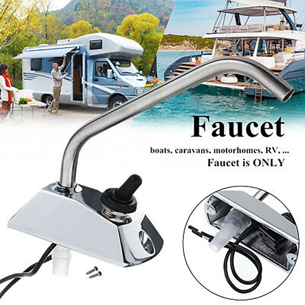 12V Galley Electric Water Pump Tap Faucet Water Tap W/ Switch for Caravan Boat