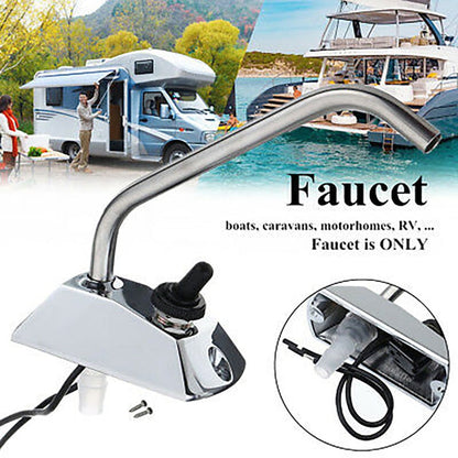 12V Galley Electric Water Pump Tap Faucet Water Tap W/ Switch for Caravan Boat