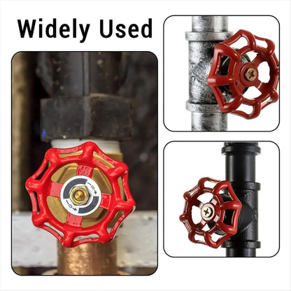 1 Pcs Outdoor Faucet Handle Spigot Handle,Hose Bib Round Wheel Rustproof Water Spigot,Outside Water Valve Replacement Parts Square Stem Hole Faucet Valve Replacement(Z1-Red) Z1-Red