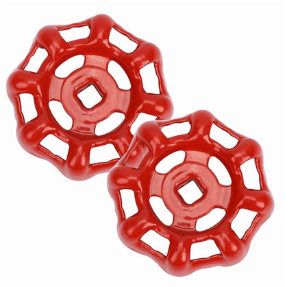 1 Pcs Outdoor Faucet Handle Spigot Handle,Hose Bib Round Wheel Rustproof Water Spigot,Outside Water Valve Replacement Parts Square Stem Hole Faucet Valve Replacement(Z1-Red) Z1-Red