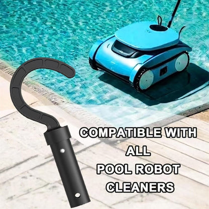 Plastic Hook for All Robotic Pool Cleaner,Customized for Pool Robot,Plastic Pool Hook for Poles - Easy Attach to Telescopic Poles,Pool Accessories for Pool Vacuum Robot,3.7'x8'(Black) Black1