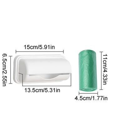 Trash Bags Dispenser Bag Dispenser For Small Bin Liner Kit Trash Bag Dispenser For Bottom Of Can Trash Can Liner Dispenser No Punching Required Wall Mount Garbage Bag Dispenser Gray