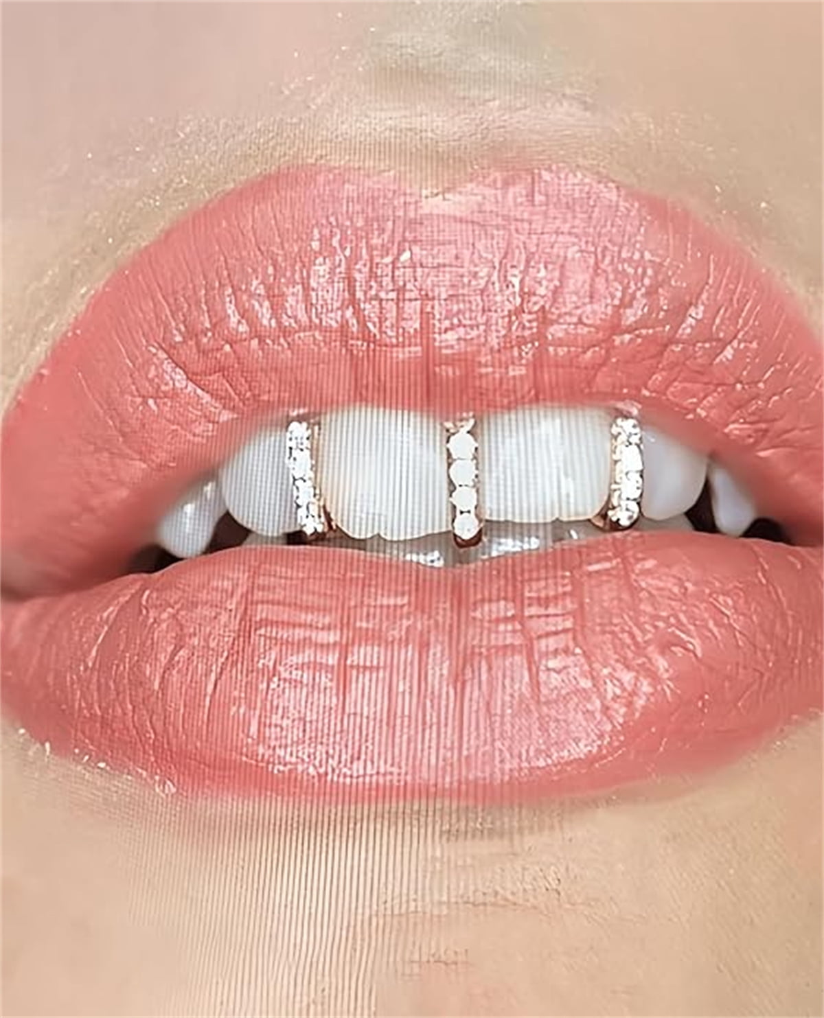 6Pcs 18K Gold Plated Hip Hop Teeth,Hip Hop Teeth Grillz Set for Men Women,Hip Hop Grills for Your Teeth Top and Bottom,Rapper Costume Cosplay Teeth Jewelry and Accessories