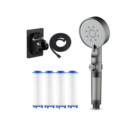 Hydro Boost High Pressure 5-Mode Filtered Shower Head, Filtered Shower Head with Handheld, Pressurized Shower Head With Hose Set, Built-In Filtration System, Suitable for Bathroom Multicolor