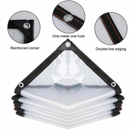 Clear Tarps Heavy Duty, Waterproof Tarpaulin Cover Greenhouse Garden Plant Patio 5 x 6.5FT 5*6.5ft