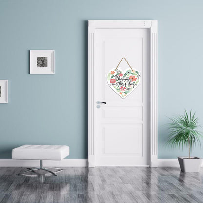 Mothers Day Gifts Mothers Day Gifts for Mom Front Door Welcome Sign - Heart-Shaped Happy Mother'S Day Sign Mothers Day Decorations O