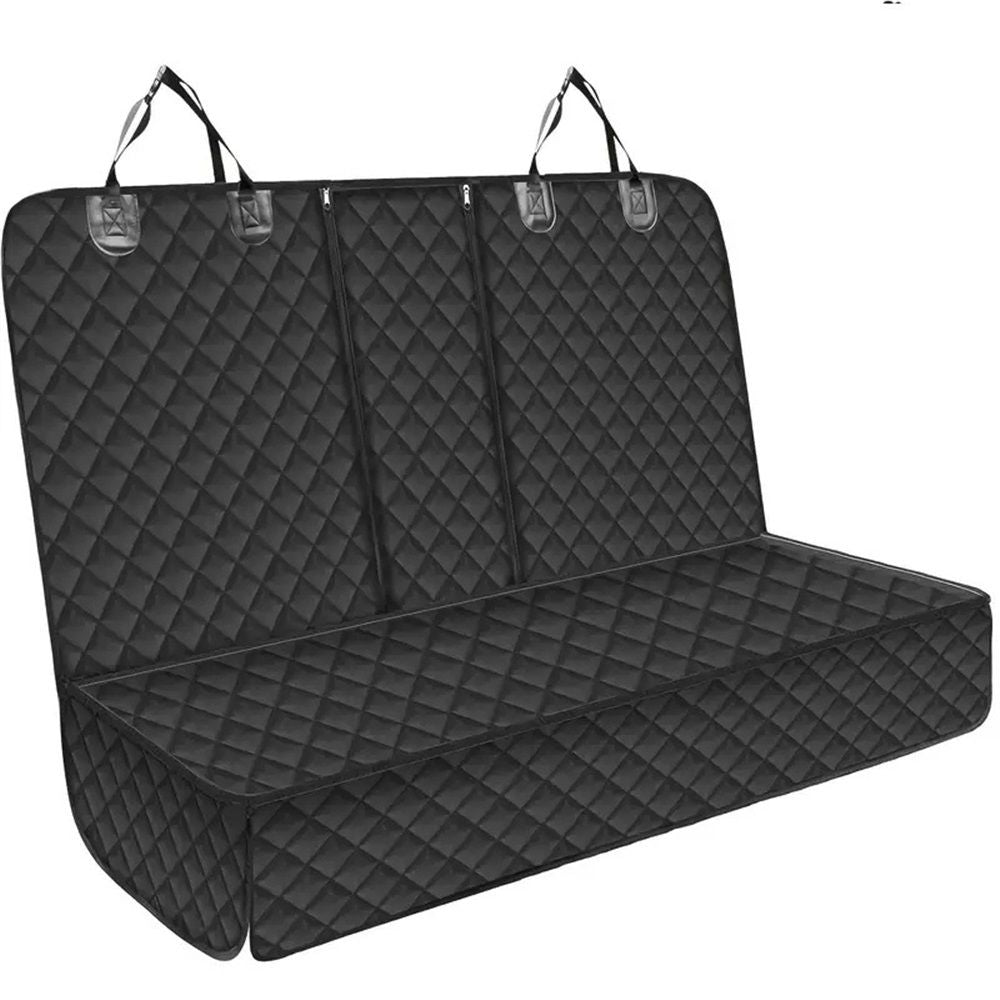 Dog Car Seat Cover, Back Seat Cover for Dogs Pet Car Seat Protector Waterproof Bench Car Seat Cover, Non-Slip Seat Cover fits Middle Armrest for Most Cars Trucks SUVs - Black