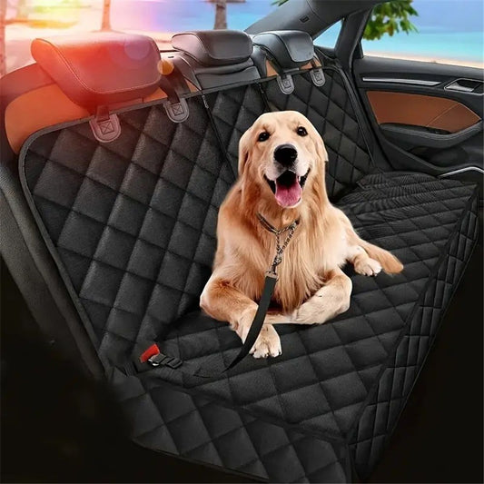 Dog Car Seat Cover, Back Seat Cover for Dogs Pet Car Seat Protector Waterproof Bench Car Seat Cover, Non-Slip Seat Cover fits Middle Armrest for Most Cars Trucks SUVs - Black