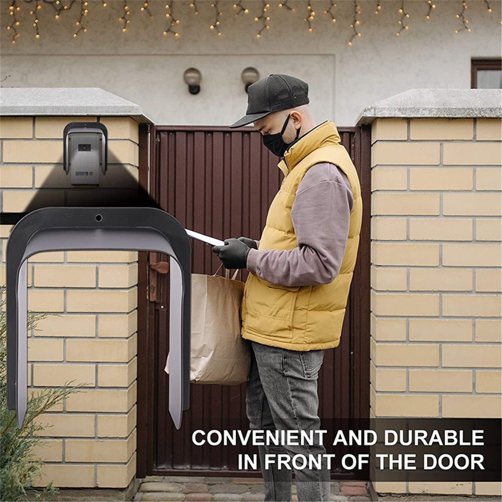 Ring Doorbell Cover Weatherproof, Large Metal Ring Doorbell Protector, Access Control Rain Cover, Outdoor Keypad Cover Protector, Ring Video Doorbell Waterproof Cover, Camera Doorbell Cover Black