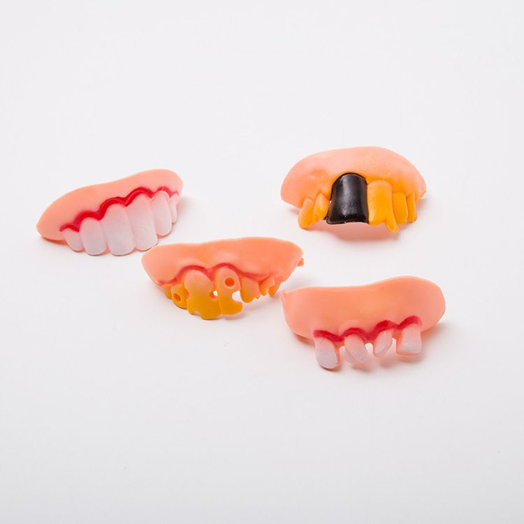 10PCS Ugly Fake Halloween Vampire Fangs Teeth Halloween Decoration Theme Costume Party Favors Vampire Denture Teeth