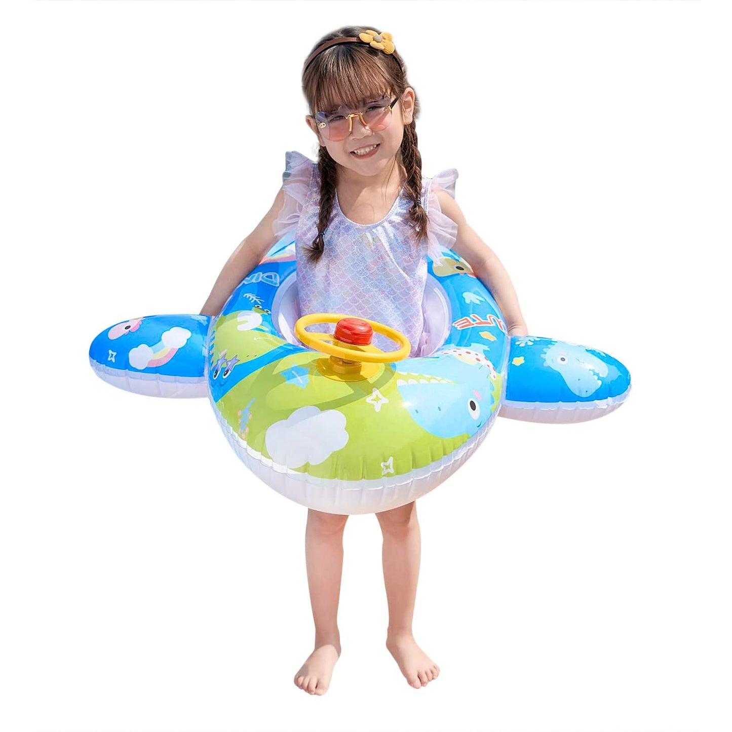 Cute children's inflatable swimming pool float PVC summer swimming float cushion lake boat swimming float