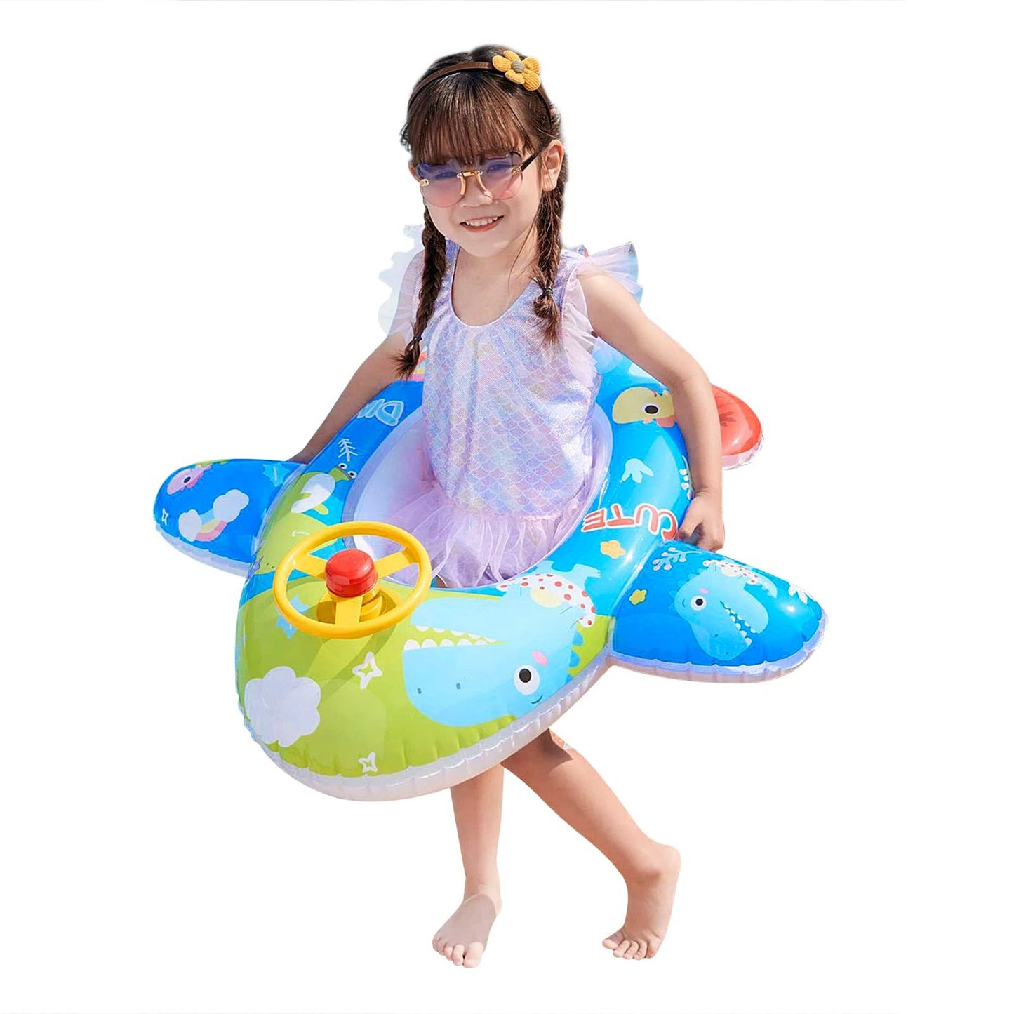 Cute children's inflatable swimming pool float PVC summer swimming float cushion lake boat swimming float