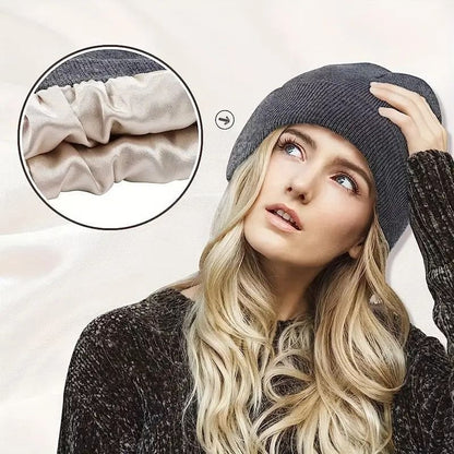 2Pcs Knit Beanie Black 01