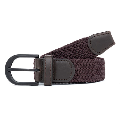 Men's Woven Belt Brown 03